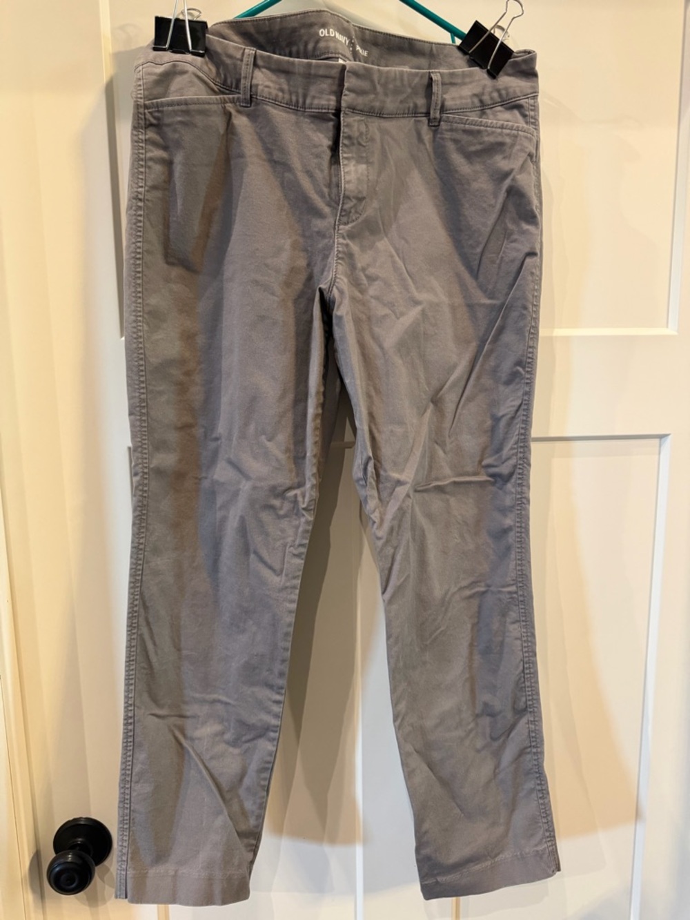 Old Navy Gray Straight-Fit Pants